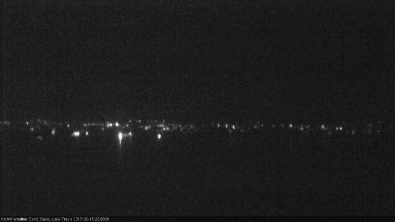 Lake Travis webcam, February 15, 2017 9:20 PM CT