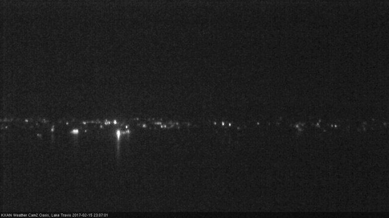 Lake Travis webcam, February 15, 2017 10:15 PM CT