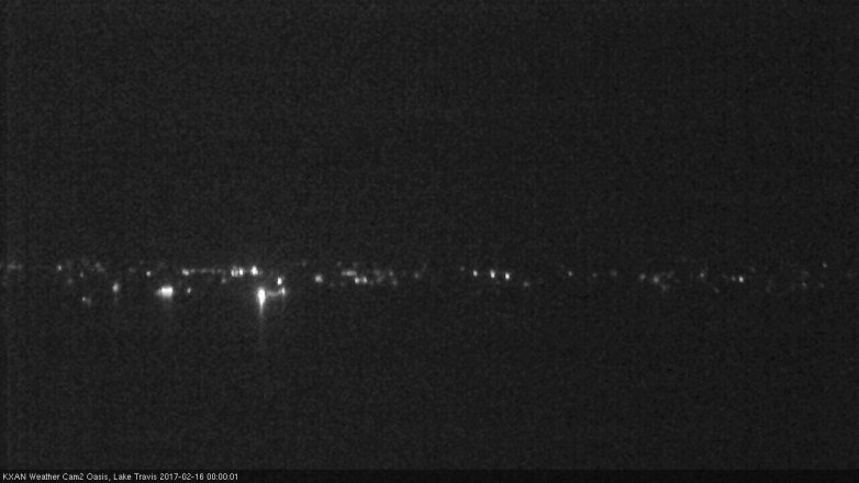 Lake Travis webcam, February 15, 2017 11:05 PM CT