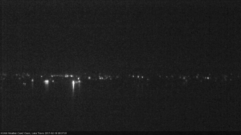 Lake Travis webcam, February 15, 2017 11:45 PM CT
