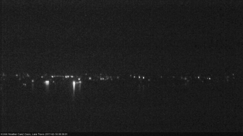 Lake Travis webcam, February 15, 2017 11:55 PM CT
