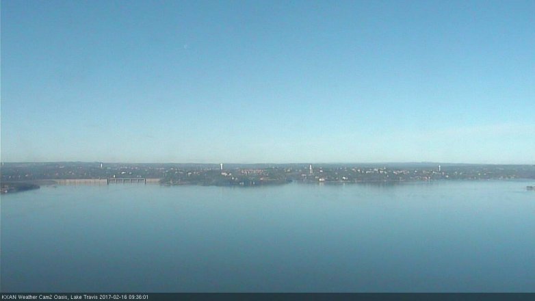 Lake Travis webcam, February 16, 2017 9:05 AM CT