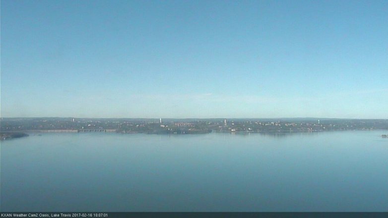 Lake Travis webcam, February 16, 2017 9:15 AM CT