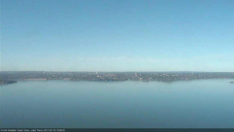 Lake Travis webcam, February 16, 2017 9:20 AM CT
