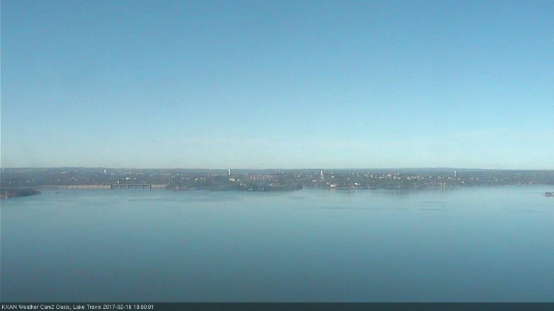 Lake Travis webcam, February 16, 2017 9:25 AM CT