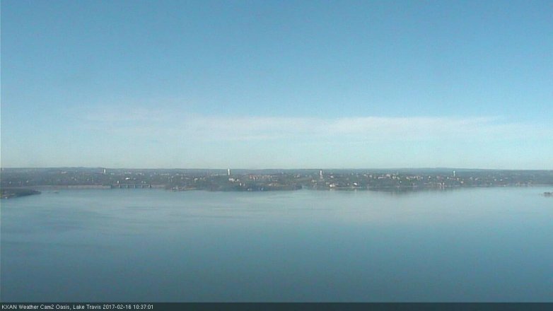 Lake Travis webcam, February 16, 2017 9:40 AM CT