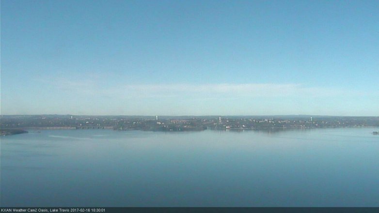 Lake Travis webcam, February 16, 2017 9:45 AM CT