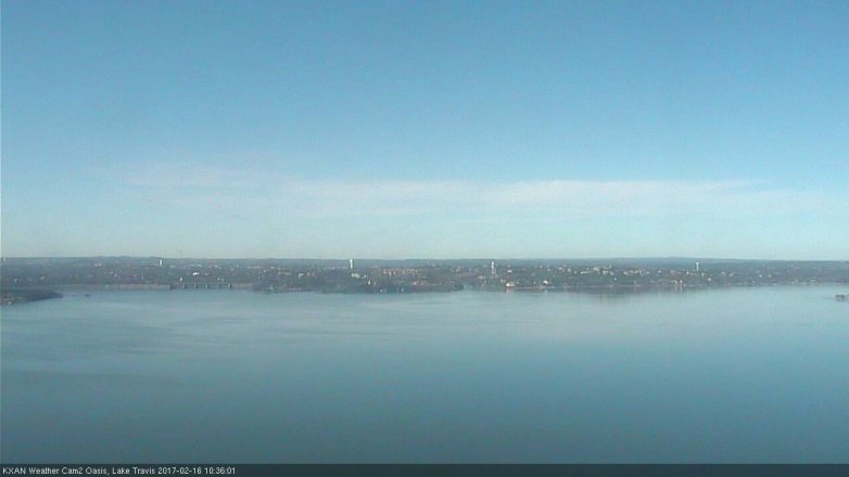 Lake Travis webcam, February 16, 2017 9:50 AM CT