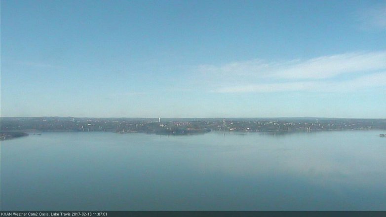 Lake Travis webcam, February 16, 2017 10:20 AM CT