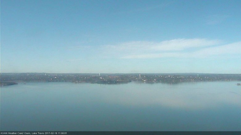 Lake Travis webcam, February 16, 2017 10:25 AM CT