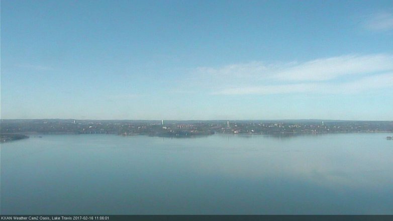 Lake Travis webcam, February 16, 2017 10:35 AM CT