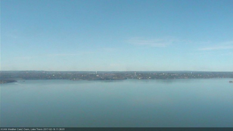 Lake Travis webcam, February 16, 2017 10:50 AM CT