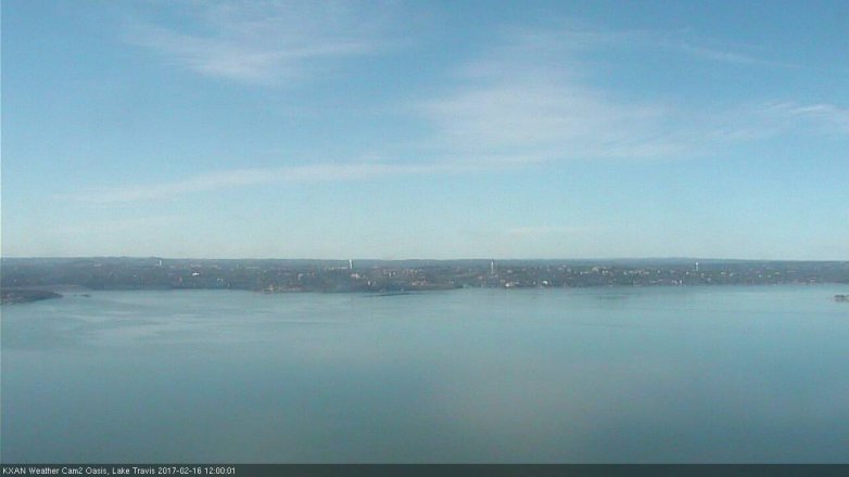 Lake Travis webcam, February 16, 2017 11:25 AM CT
