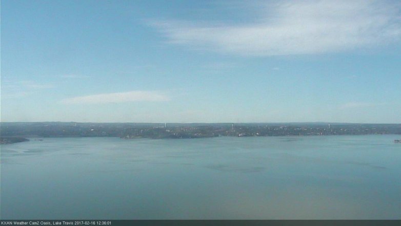Lake Travis webcam, February 16, 2017 12:00 PM CT