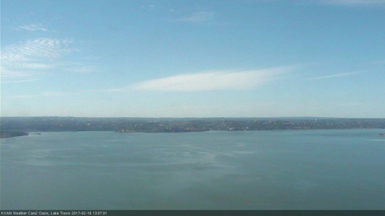 Lake Travis webcam, February 16, 2017 12:15 PM CT