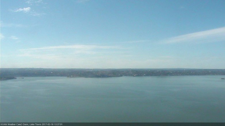 Lake Travis webcam, February 16, 2017 12:55 PM CT