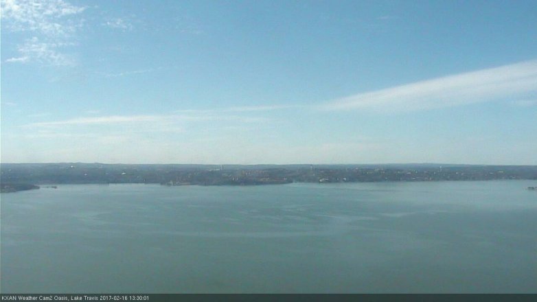 Lake Travis webcam, February 16, 2017 1:00 PM CT
