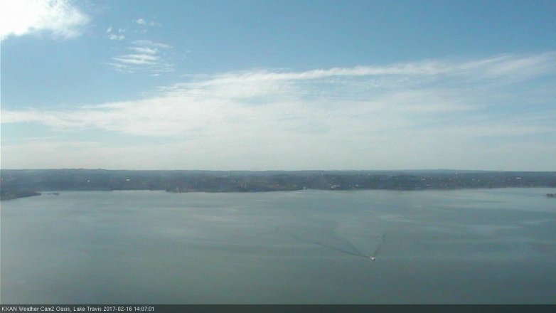 Lake Travis webcam, February 16, 2017 1:20 PM CT