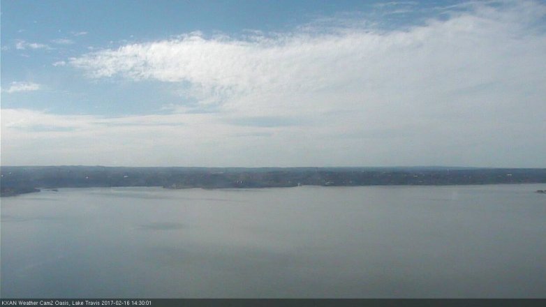 Lake Travis webcam, February 16, 2017 1:40 PM CT