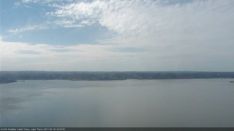 Lake Travis webcam, February 16, 2017 1:45 PM CT
