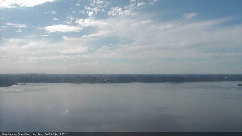 Lake Travis webcam, February 16, 2017 2:45 PM CT