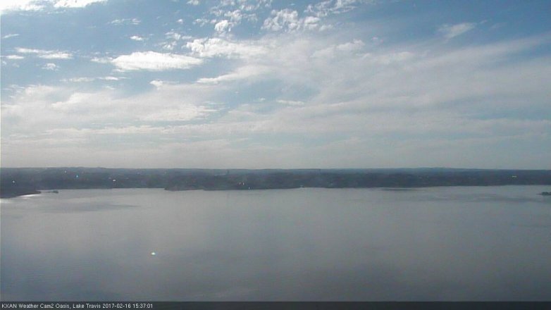 Lake Travis webcam, February 16, 2017 3:05 PM CT