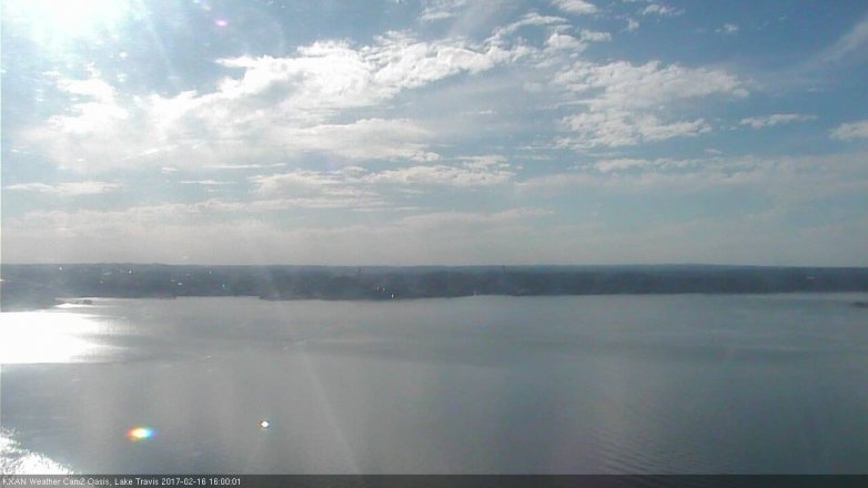 Lake Travis webcam, February 16, 2017 3:10 PM CT