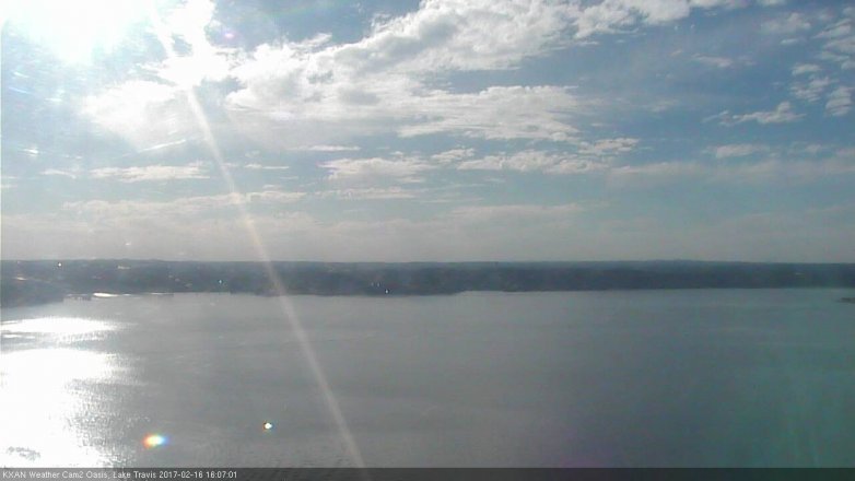 Lake Travis webcam, February 16, 2017 3:15 PM CT