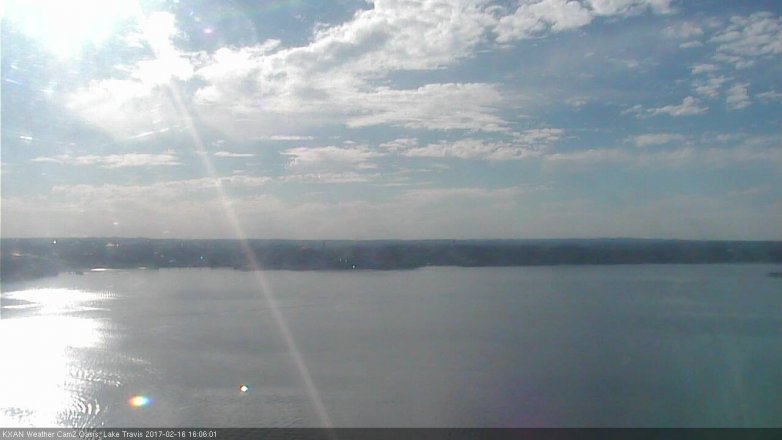 Lake Travis webcam, February 16, 2017 3:25 PM CT