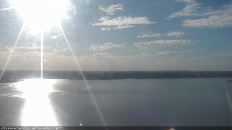 Lake Travis webcam, February 16, 2017 4:05 PM CT