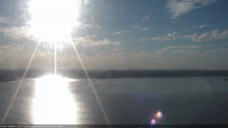 Lake Travis webcam, February 16, 2017 4:10 PM CT