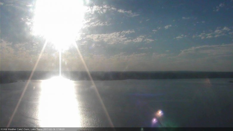 Lake Travis webcam, February 16, 2017 4:25 PM CT