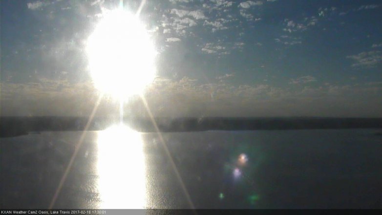 Lake Travis webcam, February 16, 2017 4:40 PM CT