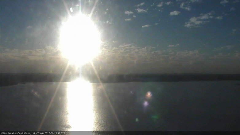 Lake Travis webcam, February 16, 2017 4:50 PM CT