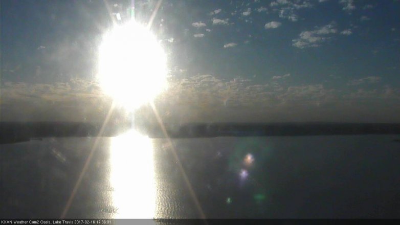 Lake Travis webcam, February 16, 2017 5:05 PM CT