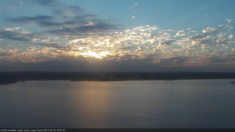 Lake Travis webcam, February 16, 2017 5:20 PM CT