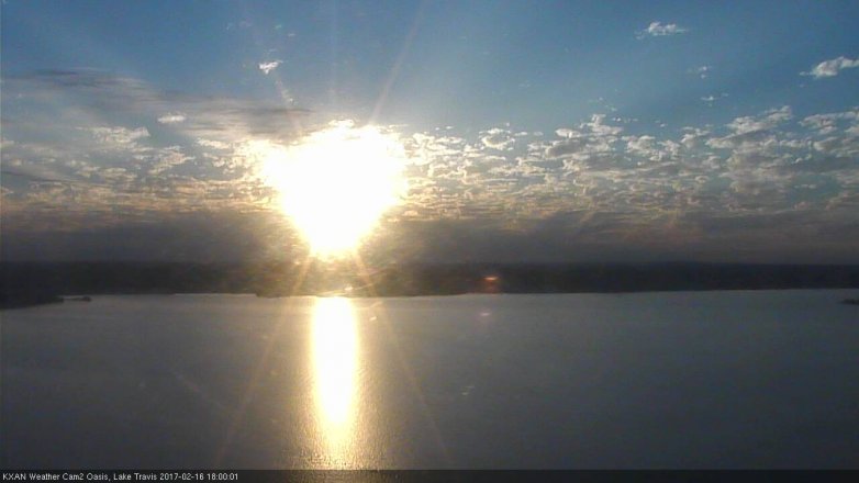 Lake Travis webcam, February 16, 2017 5:30 PM CT