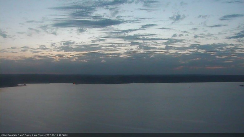 Lake Travis webcam, February 16, 2017 5:55 PM CT