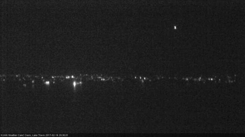 Lake Travis webcam, February 16, 2017 7:40 PM CT