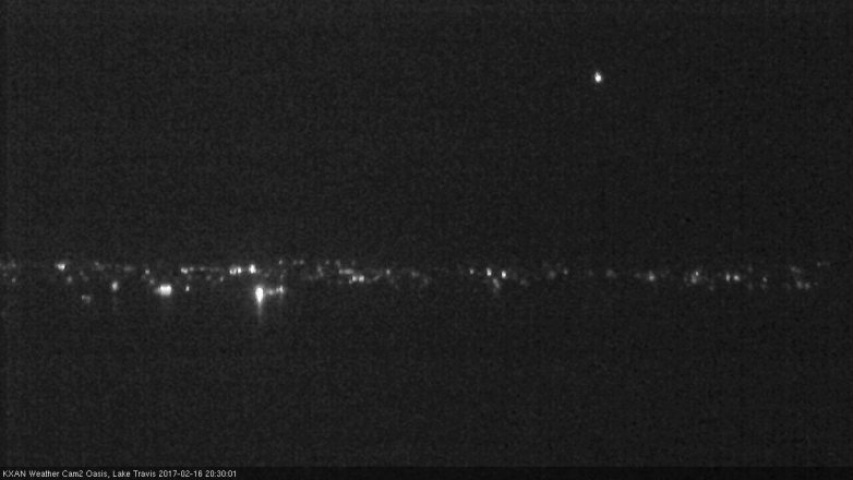 Lake Travis webcam, February 16, 2017 7:45 PM CT