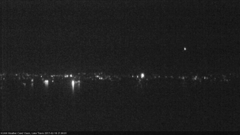 Lake Travis webcam, February 16, 2017 8:10 PM CT