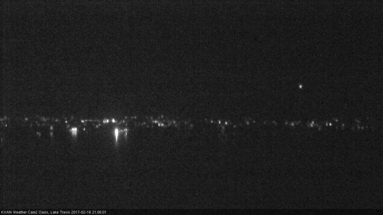 Lake Travis webcam, February 16, 2017 8:25 PM CT