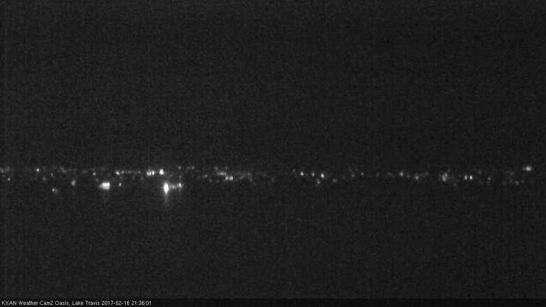 Lake Travis webcam, February 16, 2017 8:45 PM CT