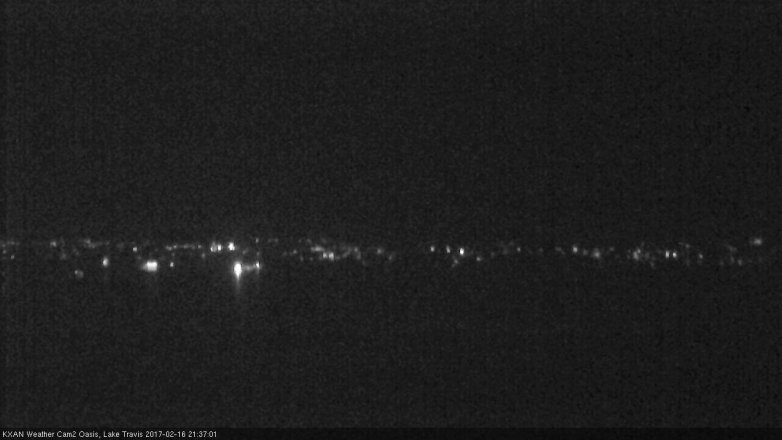 Lake Travis webcam, February 16, 2017 9:00 PM CT