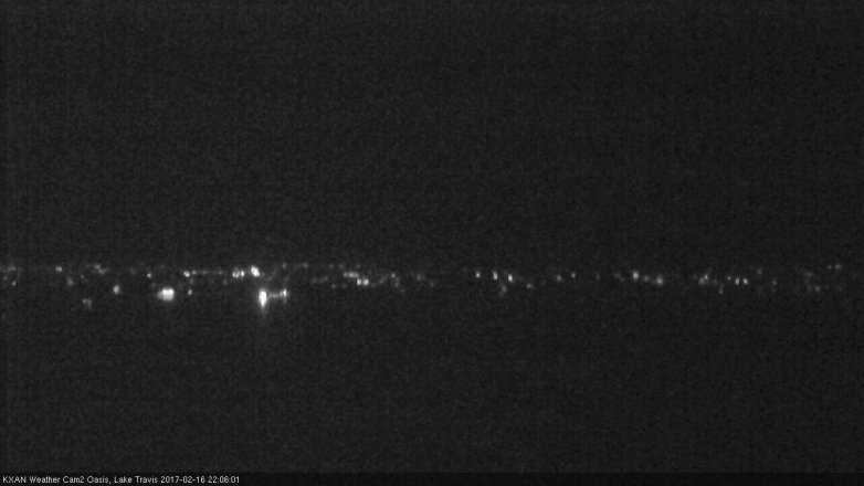 Lake Travis webcam, February 16, 2017 9:10 PM CT