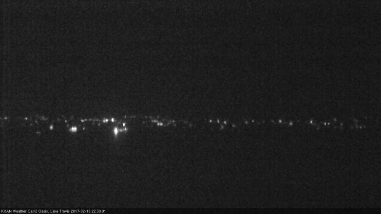 Lake Travis webcam, February 16, 2017 9:50 PM CT