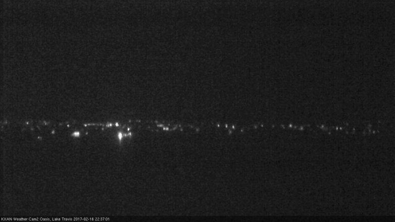 Lake Travis webcam, February 16, 2017 9:55 PM CT