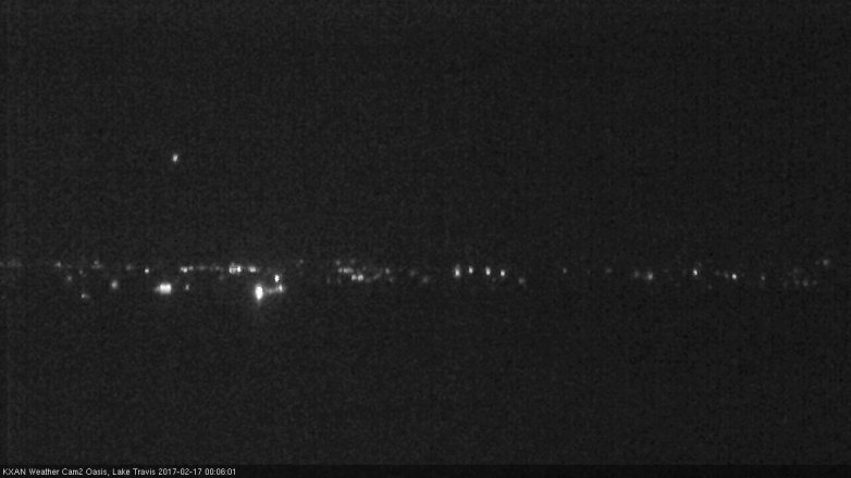 Lake Travis webcam, February 16, 2017 11:25 PM CT