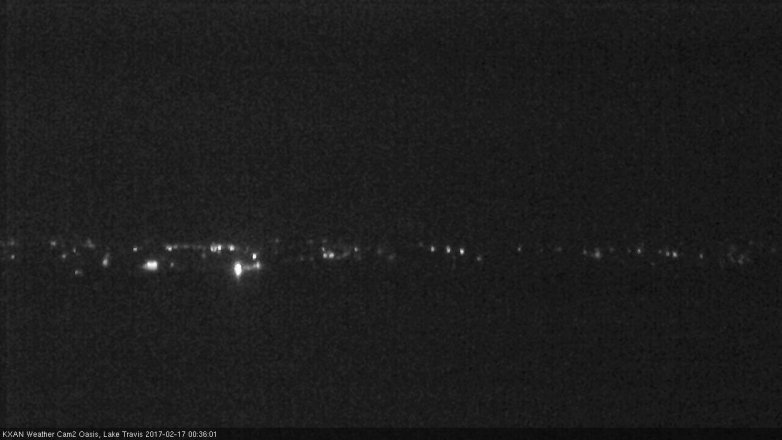 Lake Travis webcam, February 16, 2017 11:50 PM CT