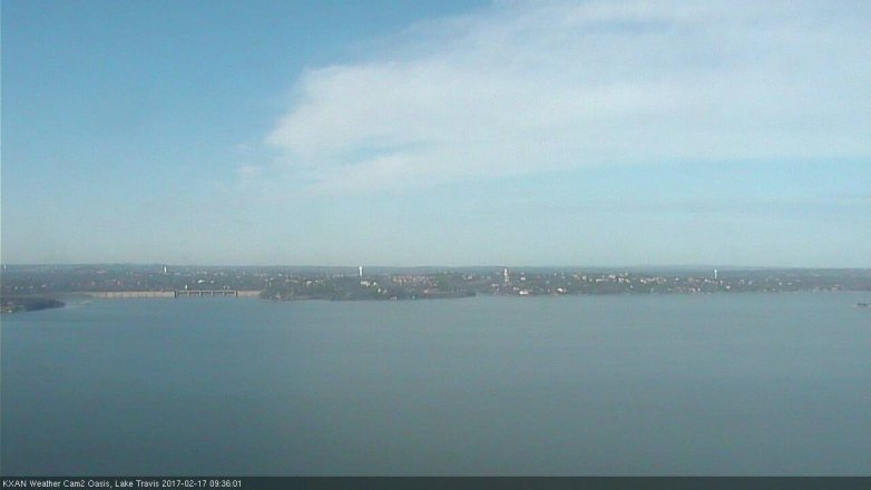 Lake Travis webcam, February 17, 2017 9:00 AM CT
